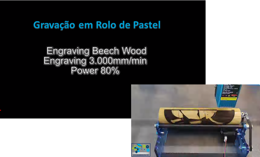 Rotary Attachment For Laser Engraver - Gravação em rolo de pastel